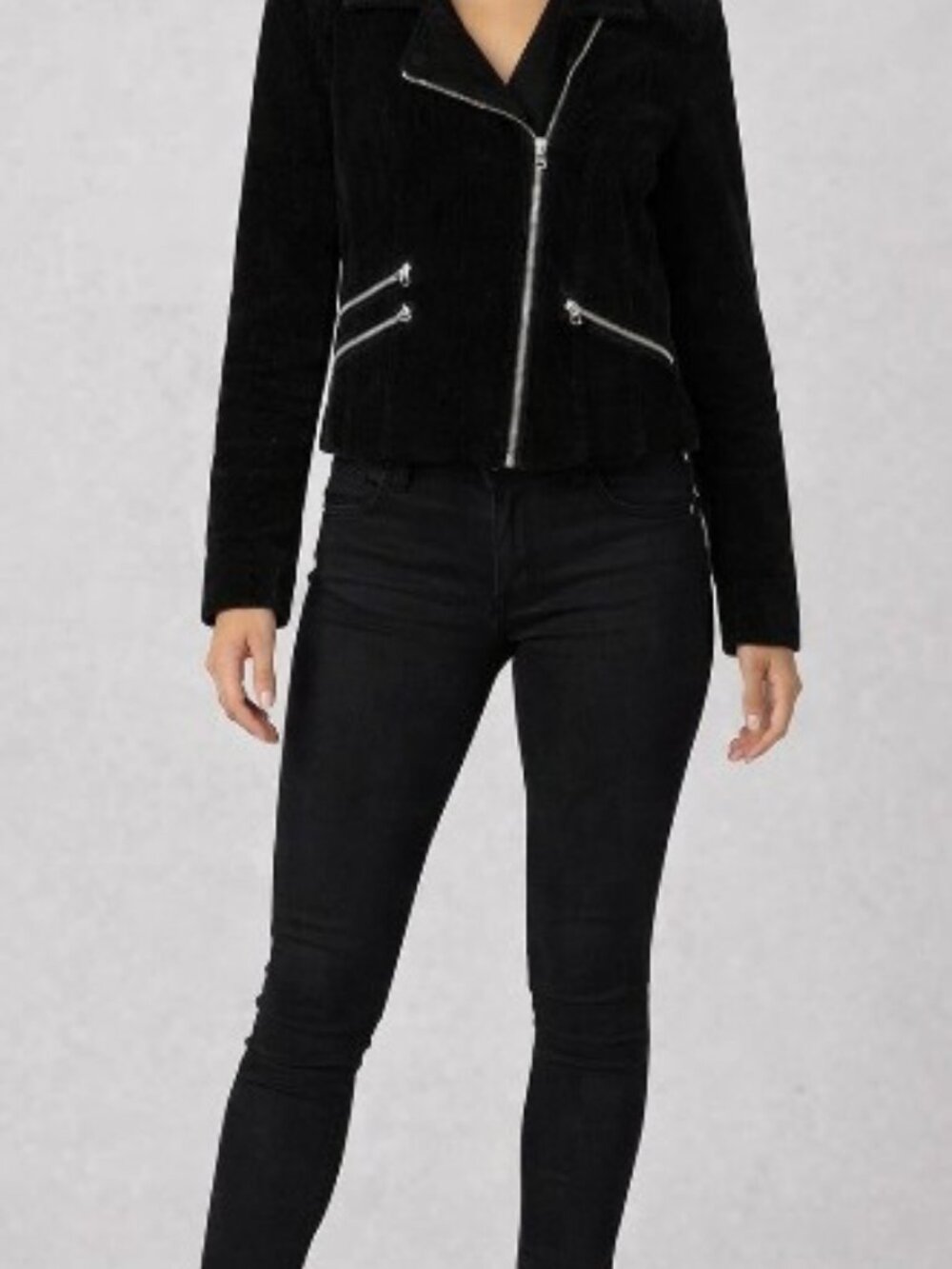 INC International Concepts Black Corduroy Jacket